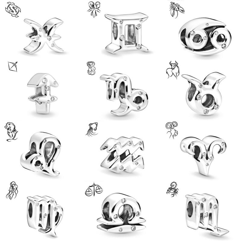 European Charm Fashion Constellation Suitsbracelet Diy Women'S Jewelry Makeing