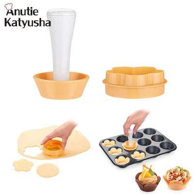 Plastic Round/Phyllo Tarte Shell Mold Set Include Tart/Pastry Tamper Dough Press Cookie Cutter Baking Mold For Confectioner