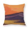 Painted Snow Mountain Sunset Colorful Sky Retro Pillow Case Sofa Model Room Decoration Pillow