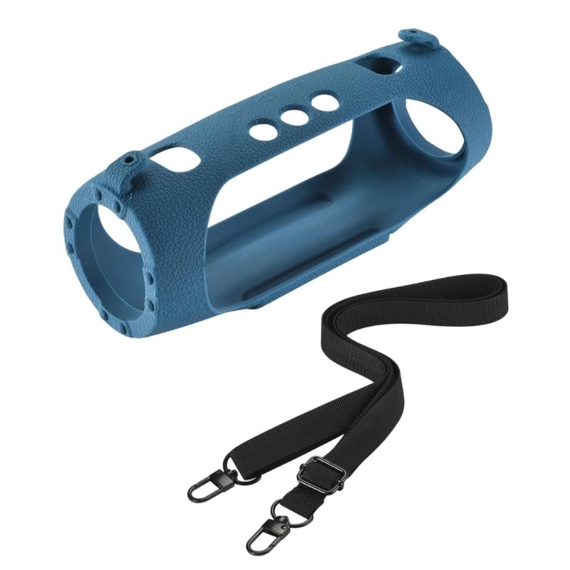 Portable Silicone Cover with Carrying Straps Protective Skin for Charge 6 Speakers, Water Resistant