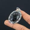 Daughters Day Sale 925 Sterling Silver Black Fossil Coral Gemstone New Pendant