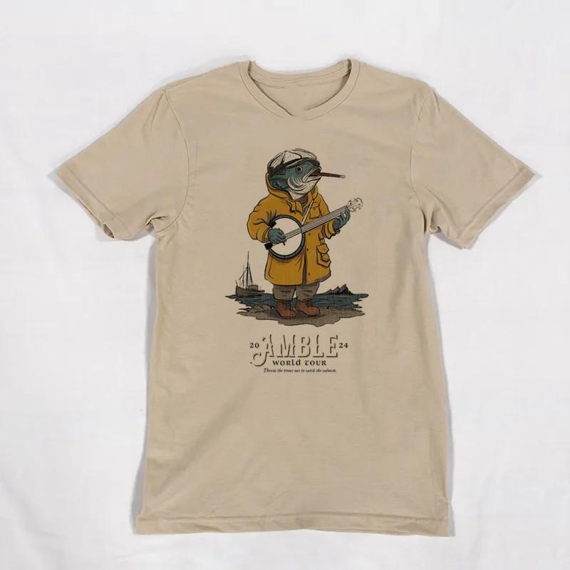 

Amble Throw The Trout Out To Catch The Salmon World Tour T-shirt QA861 Unisex T-Shirt XL
