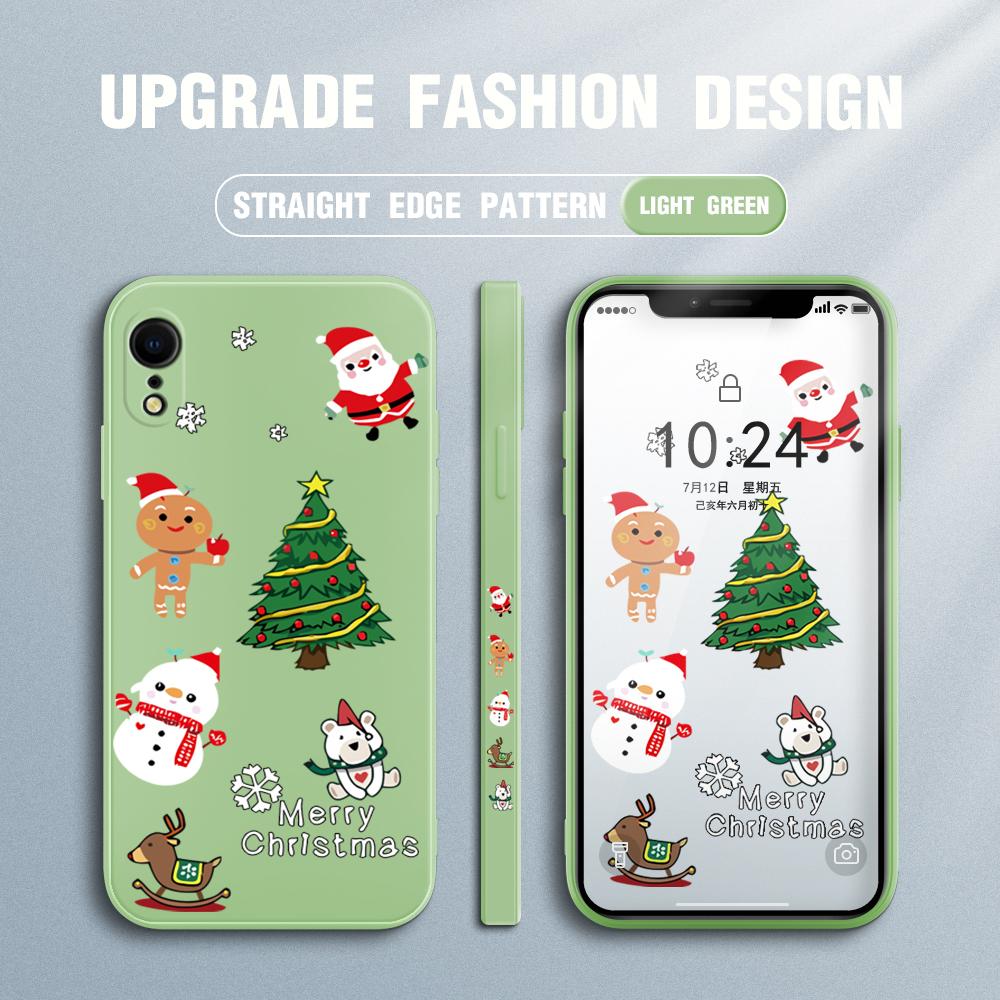 Lovely Christmas Xmas Phone Case for Redmi Xiaomi POCO Note 10 Pro 9 9A 9T 10C 8 7 11 Lite 5G X3 M3 Square Edge Soft Full Camera Protect Cover Cases