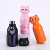 Bouteille d'eau isotherme en acier inoxydable avec tête douce amovible en forme de chat Thermos en forme de chat de dessin animé avec paille pour enfants