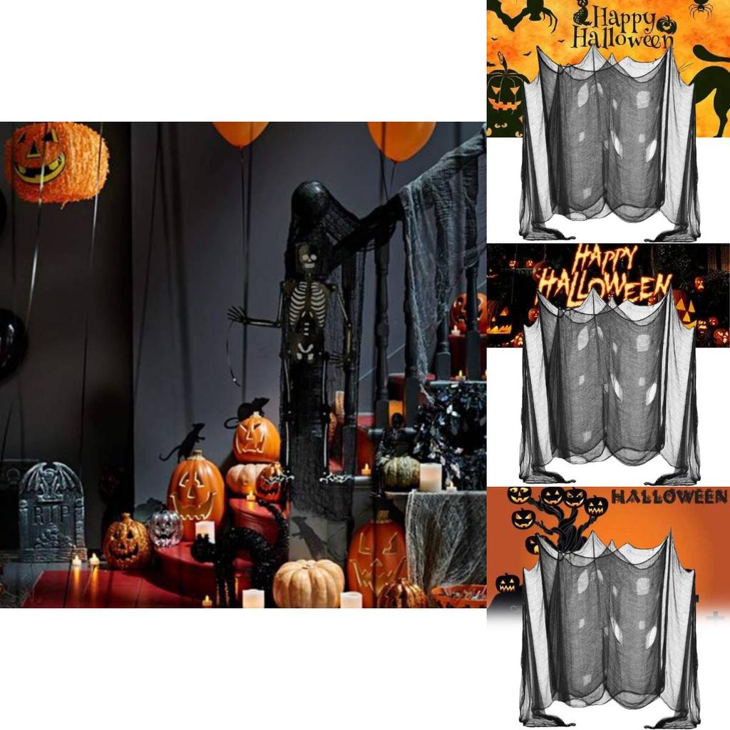 Spooky Halloween Haunted House Decor Gauze Multicolor 2x5m Hanging Props Fabric