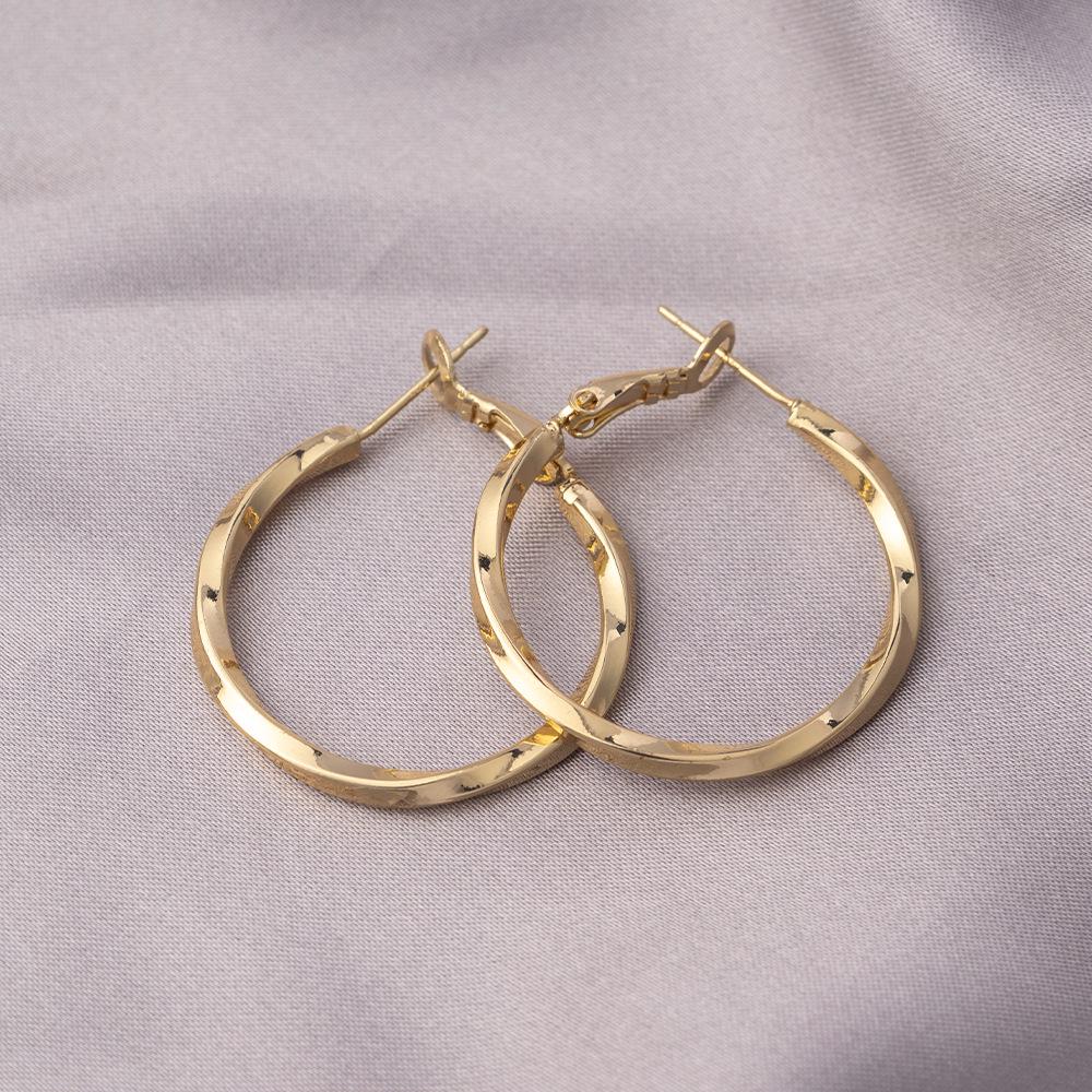 Elegantní náušnice s jehličkou ze stříbra 925: Všestranné francouzské kruhy v měděné barvě s více styly pro sofistikovaný vzhled