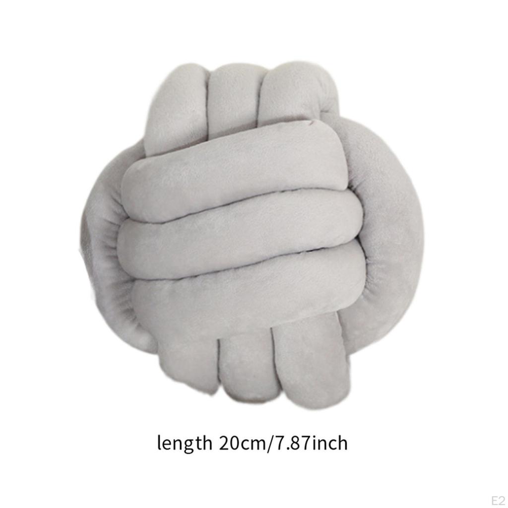 Knot Pillow Ball ,Decorative ,Handmade, Soft Decoration Cute Round Decor Throw for Office