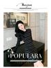Spring Elegant Striped Knit Dress - Black