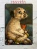 Vintage Tabby Cat Wall Art Aluminum Metal Painting Lollipop Knife Decor 20x30cm