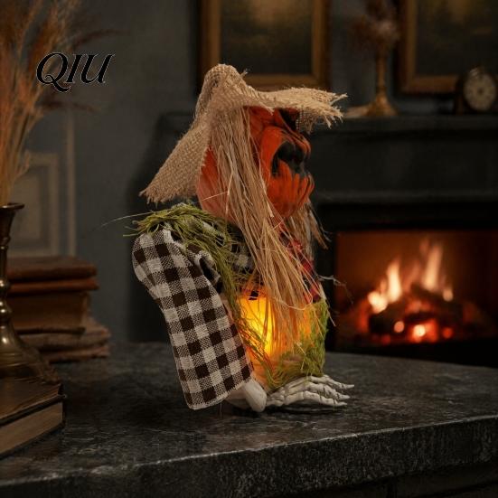 Halloween Skull Decor Candle Lantern with Color Changing LED Lights, Realistic Tabletop Horror Bone Texture Flameless Lamp for Indoor And Outdoor