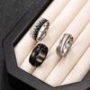 Men's Titanium Steel Cross Cat's Eye Ring: Fashionable Index Finger Accessory
