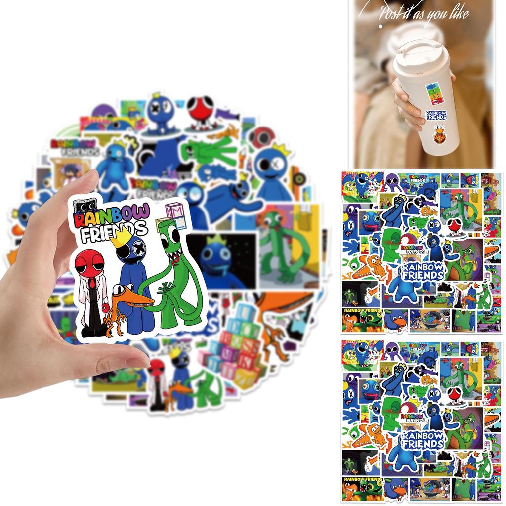 PVC Materiál Roblox Rainbow Friends Samolepky Vodotěsné A Odnímatelné