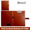A4 Folder Office Storage Business Leather Official Document Manager Folder Contract Signing Book Office Supplies
