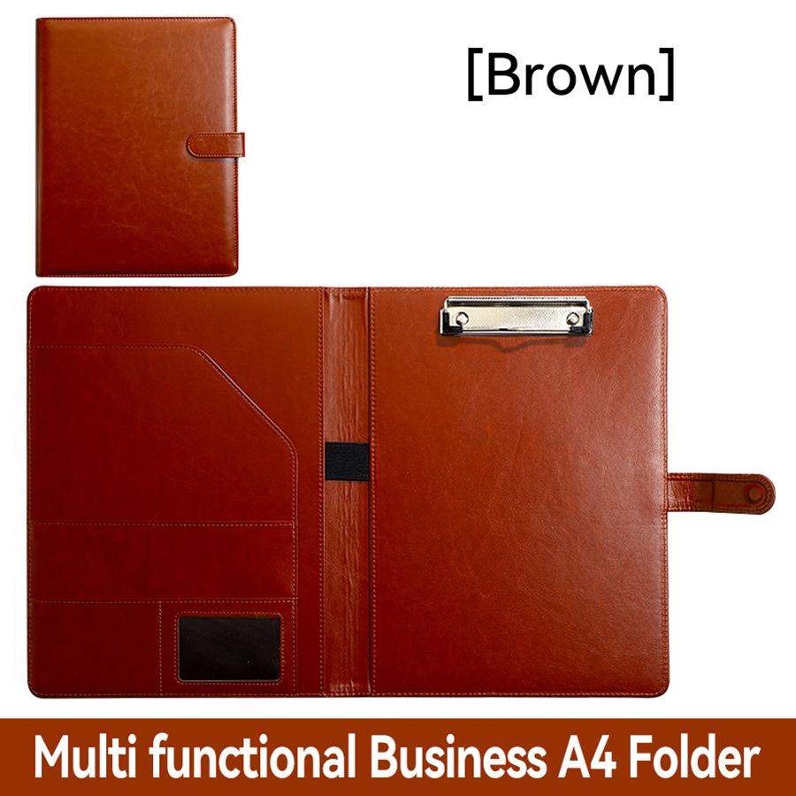 A4 Folder Office Storage Business Leather Official Document Manager Folder Contract Signing Book Office Supplies