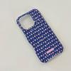 Korean Style Strawberry iPhone 14/15/16/17 Pro Max Blue Phone Case for Women