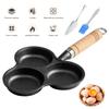3-Cup Cast Iron Egg Frying Pan Non Stick Pancake Pan with Handle Crepe Pan Fried Egg Pan for Breakfast Fried Egg Pancakes Steaks