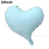 20 Inch Matte Crooked Heart Aluminum Film Balloon Candy Color Curved Love Helium Balloon Party Decoration