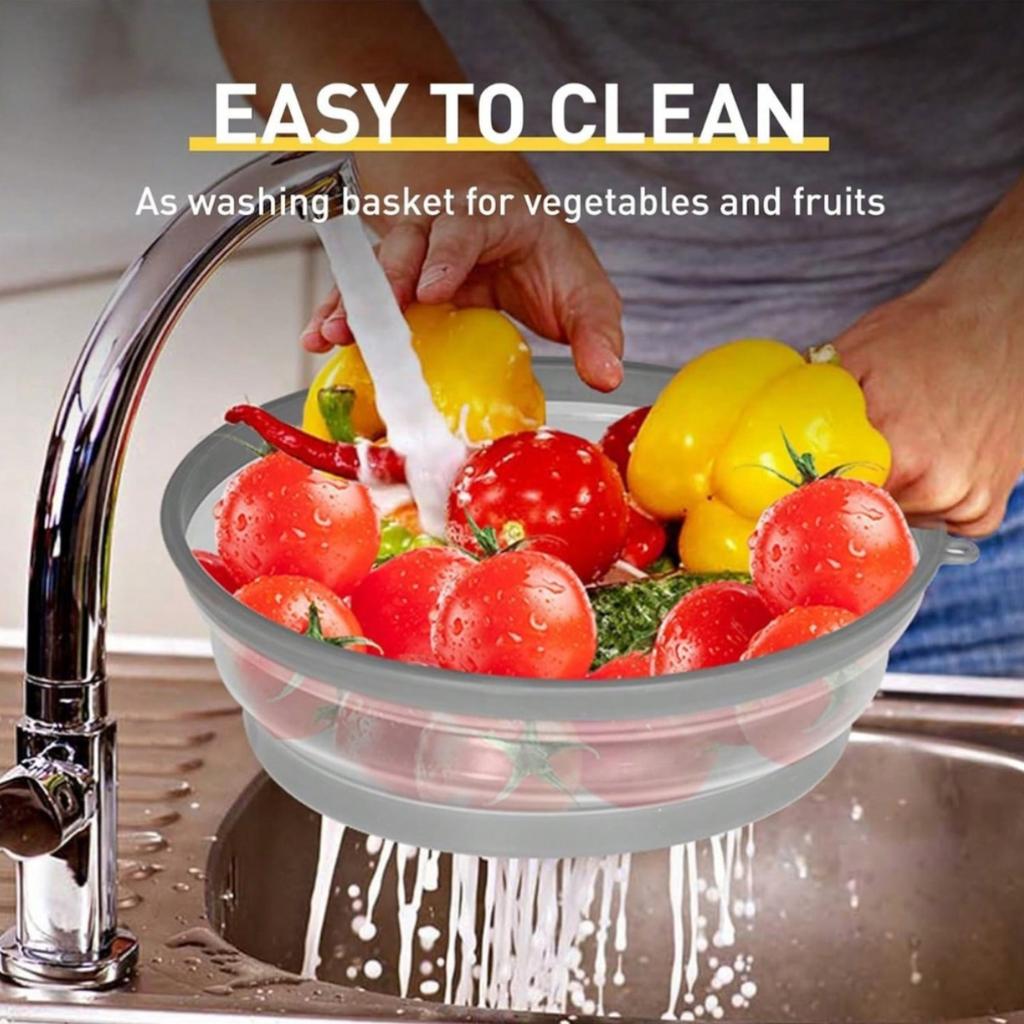 1pc Silicone Microwave Splatter Cover with Expandable Food Heating Anti-Splatter Lid, Foldable Drain Basket, Dishwasher Safe, Multi-Purpose Accessory