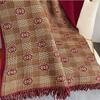 Autumn and winter new double-sided imitation cashmere letter fringed scarf women's winter warm double-sided shawl to keep out the cold shawl