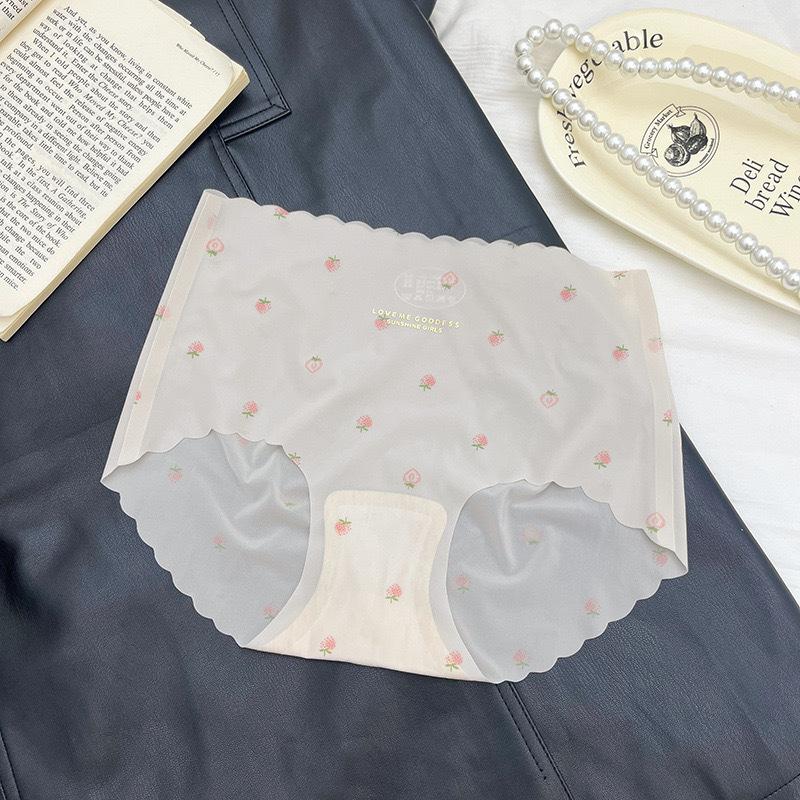 

Трусики женские супер тонкие с принтом клубники и маски трусы для женщин персиковые ягодицы быстросохнущие бесшовные трусы средней талии трусы нижнее белье M хаки