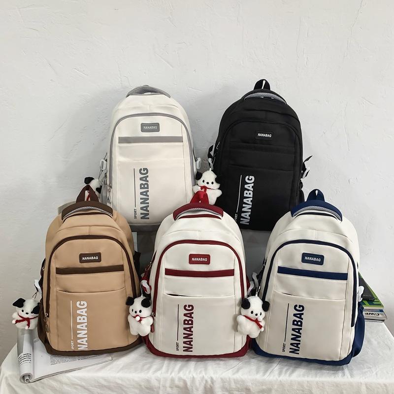 Schoolbag schoolbag male Korean version ins trendy college student couple computer bag large capacity contrasting color middle school student trendy