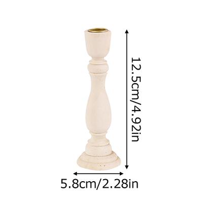 Photo Props Wooden Candlesticks Wooden Candlesticks Roman Columns Ornaments Threaded Candles