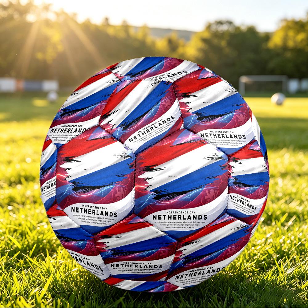 Niederlande Fußball Aufdruck Größe 5 Fußball Ball Verschleißfest Standard Erwachsenen Trainingsfußball Fan Geschenk für Indoor Outdoor Spiel Sport