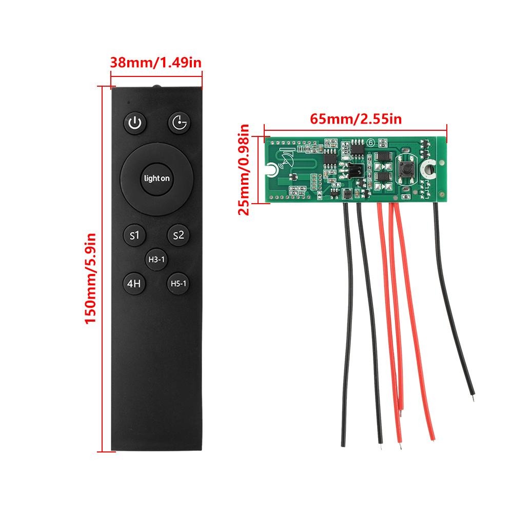 3.2V 3.7V Solar Light Circuit Board Remote Control With Power Off Memory Radar Human Body Sensing Function For 5-10M