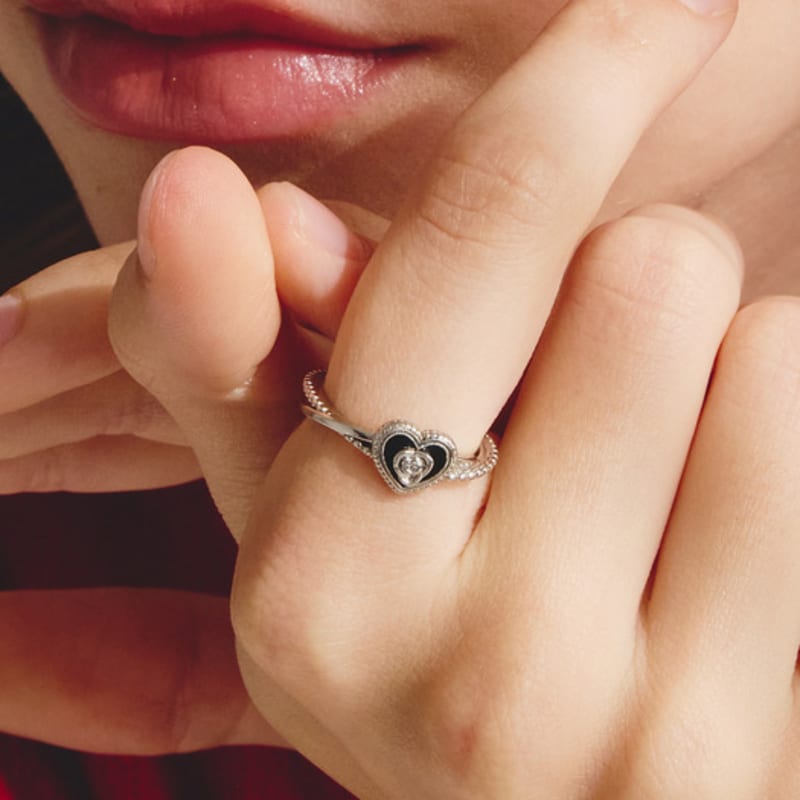 

noonoo fingers Black Rose Ring WHITE GOLD