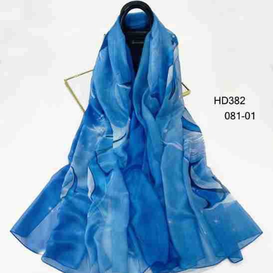 

Women s silk scarf new chiffon long scarf beach scarf seaside sunscreen shawl scarf, long travel silk scarf 195