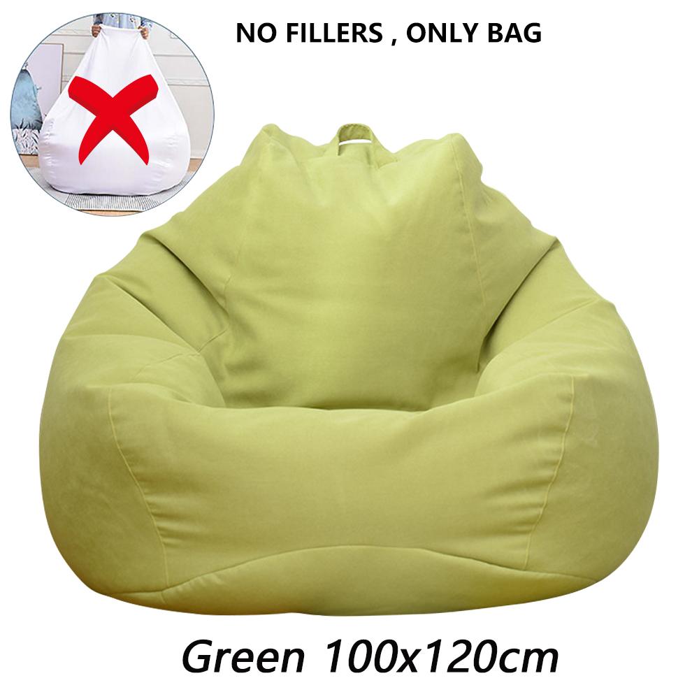 1/2Pcs Lazy Sofa Cover Solid Chair Covers Without Filler Large Bean Bag Cover Adults Couch Living Room Bedroom Tatami Lounger