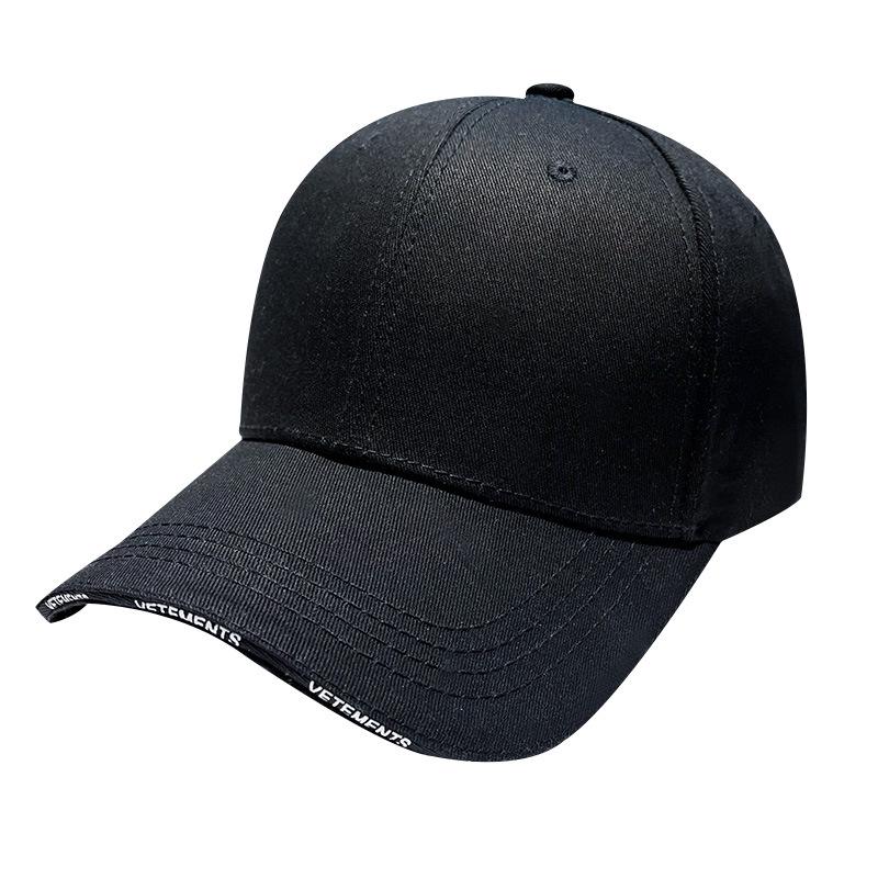 Modna czarna czapka baseballowa z haftem na rok 2024 dla kobiet i mężczyzn - daszek kaczy do ochrony przed słońcem na wiosnę/lato do sportów outdoorowych