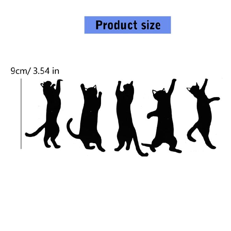 5 Stück Eisen Lesezeichen Verspielte Katzenform Design Buchzubehör für Leser Katzen Buchclips Premium Lesezubehör