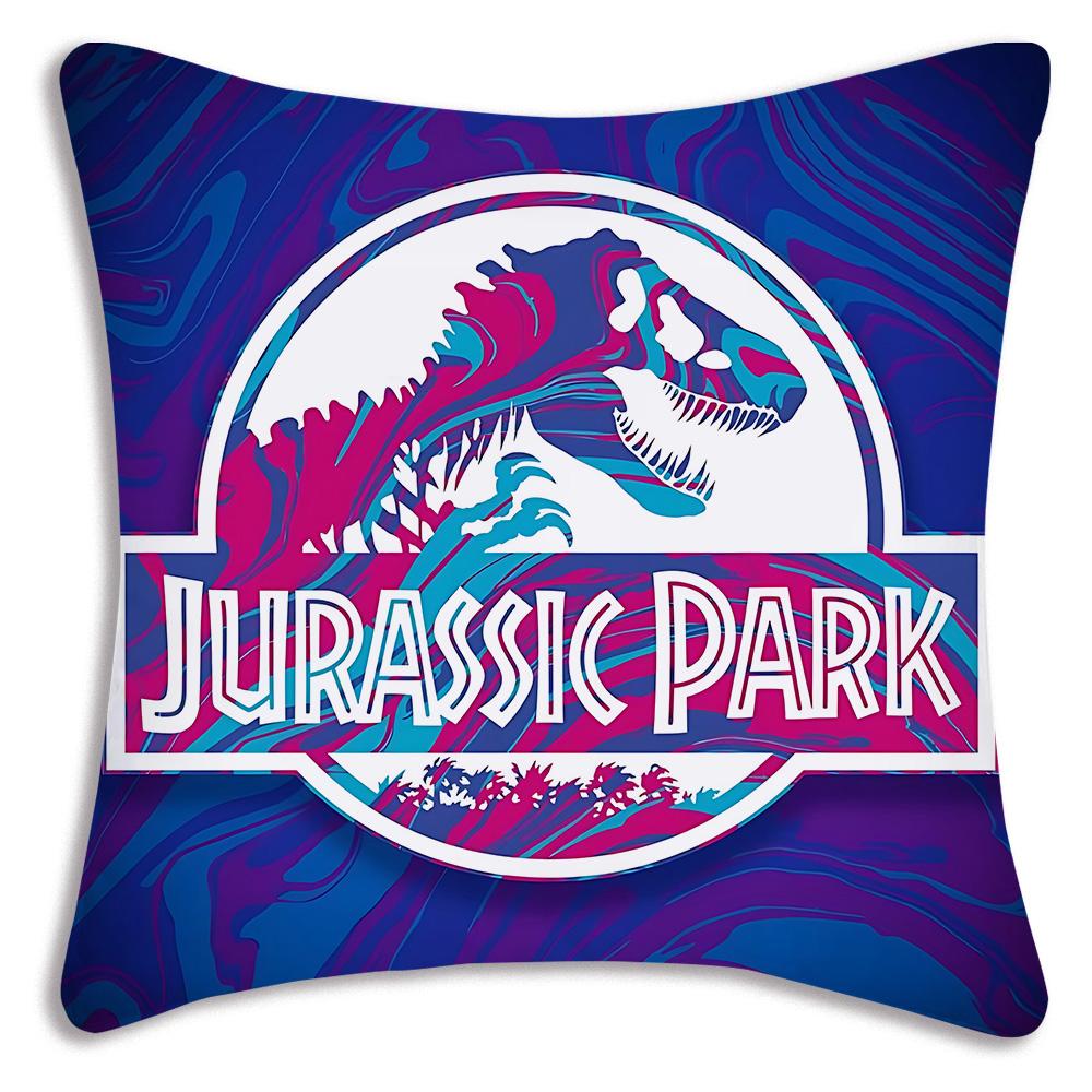 Cute Dinosaur Jurassic P-Park Pillow Covers Cartoon Sofa Decorative Home Double-sided Printing Short Plush Cute Cushion Cover