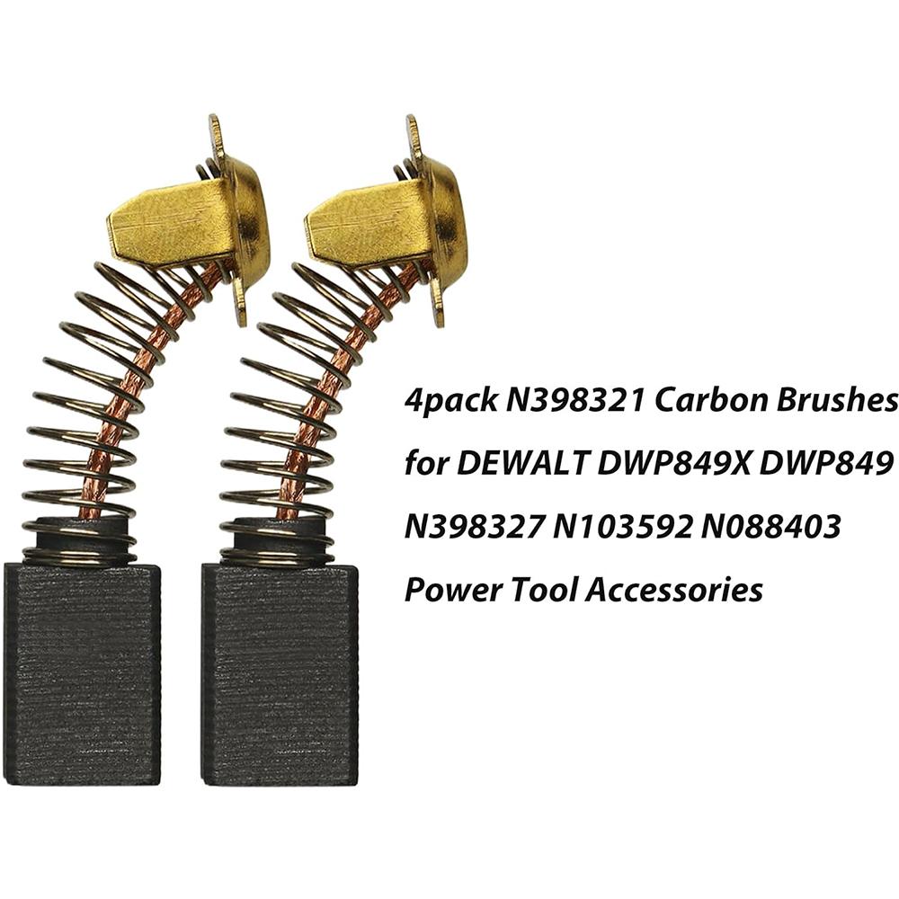 4x Uhlík pro DeWalt DWP849 DWP849X DWP849X-B3 DWP849X-BR N398321 N088403