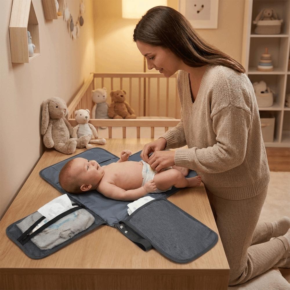 Waterproof Portable Baby Changing Mat Oxford Fabric Nappy Changing Mat Diaper Changing Pad Home