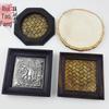 Set of 6 Rattan Coasters: Wooden Heat Insulation Pads, Thai Tea Set Display, Unique Antique Home Ornaments.
