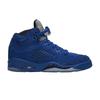 Baskets Enfant 5 Retro Daim Bleu (GS) Bleu Roi/Noir