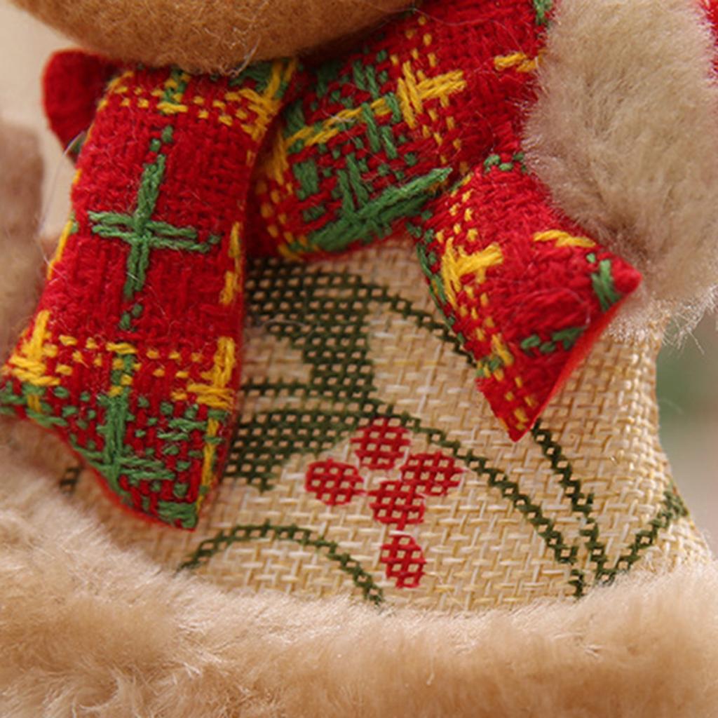Christmas Plush Bear Doll DIY Ornaments Snowman Old Man Elk Santa Hat Star xmas Tree Hanging Toys  Christmas Tree Decoration