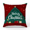 New Red Snowman Christmas Pillow Case Line Printed Pillow Case Festive Room Sofa Decoration Cushion Case