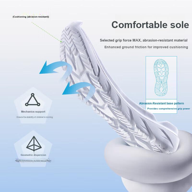 Anta Kids Vitality Comfortable Versatile Anti-Kick Wear-Resistant Low-Top Running Shoes Kids sneaker White Green A12435566-9