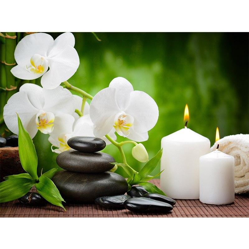 

DIY 5D алмазная живопись Орхидея Алмазная вышивка цветок вышивка крестиком полная круглая дрель стразы мозаика домашний декор подарок Full Round 40x50CM