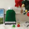 Dekorative Weiße Bordüre Weihnachtsgeschenktasche Pelzige Textur Wiederverwendbar Kordelzugtasche Pelzige Tasche Weihnachtsschenken