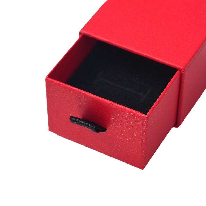 Rectangular Hard Cardboard Jewelry Box for Necklace, Ring, or Bracelet Gift Packaging