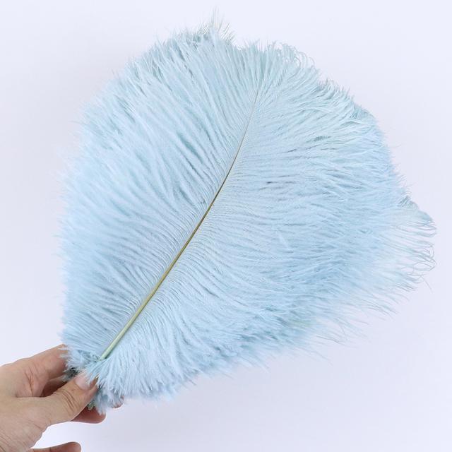 

20 шт., натуральные страусиные перья 15-20 см для свадьбы, карнавала, украшения для дома и вечеринки, аксессуары для рукоделия, центральные части стола 15-20cm 6-8inch светло-синий