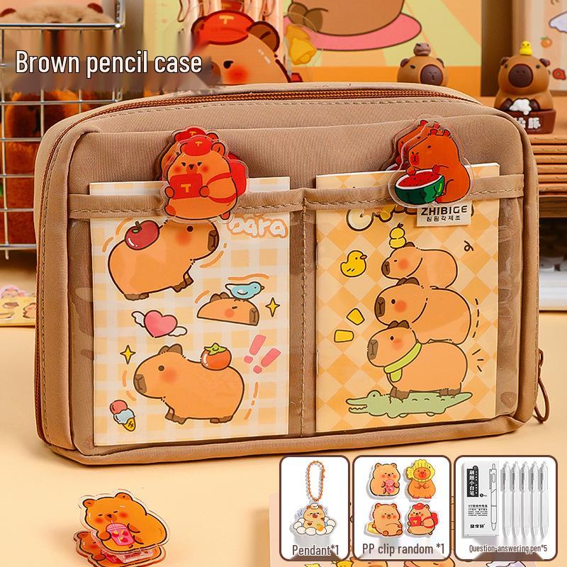 Capybara Pencil Case - Large Capacity, New Model for Students