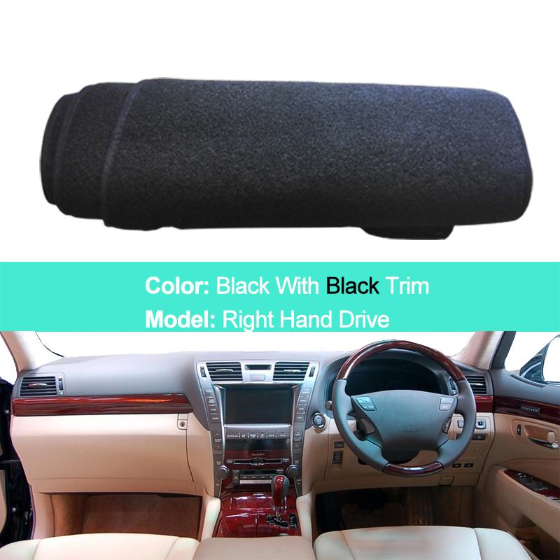For Lexus LS460 LS460L LS600L LS460H LS600H 2006- 2011 2 Layers Car Dashboard Cover Carpet Cape Rug Pad Carpet Dashmat Sun Shade