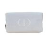 Dior White Velvet Cosmetic Pouch Makeup Bag Portable