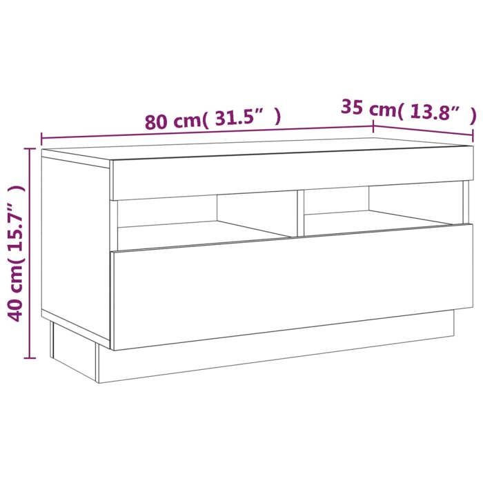 VidaXL Ensemble de Meubles TV avec Lumières LED 3 pcs Centres de Divertissement Armoires Multimédia Meubles de Salle de 3120173