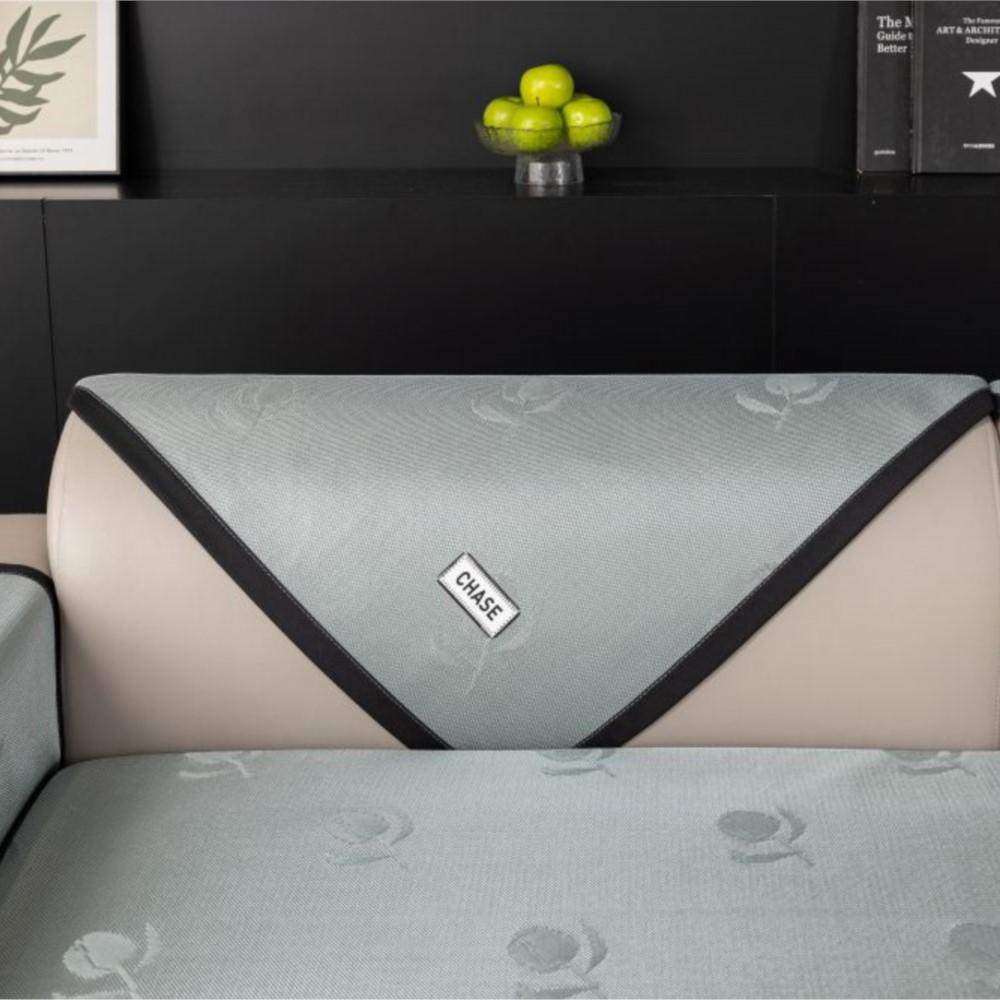 Living Room Anti-slip Couch Furniture Protection Cover  Universal Ice Silk Flower Sofa Cushion cover Slipcover Funda Cojin